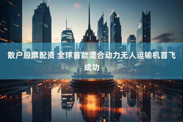 散户股票配资 全球首款混合动力无人运输机首飞成功
